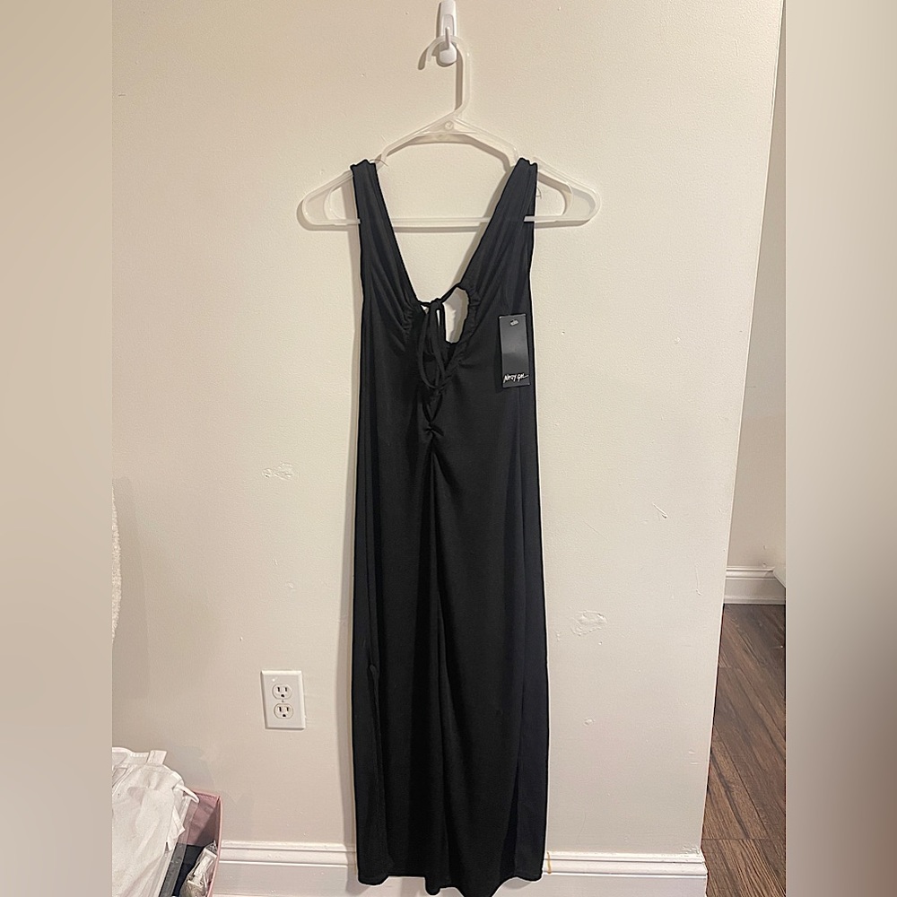 NWT! Nasty Gal Black Mid Maxi Ridge Bodycon Dress